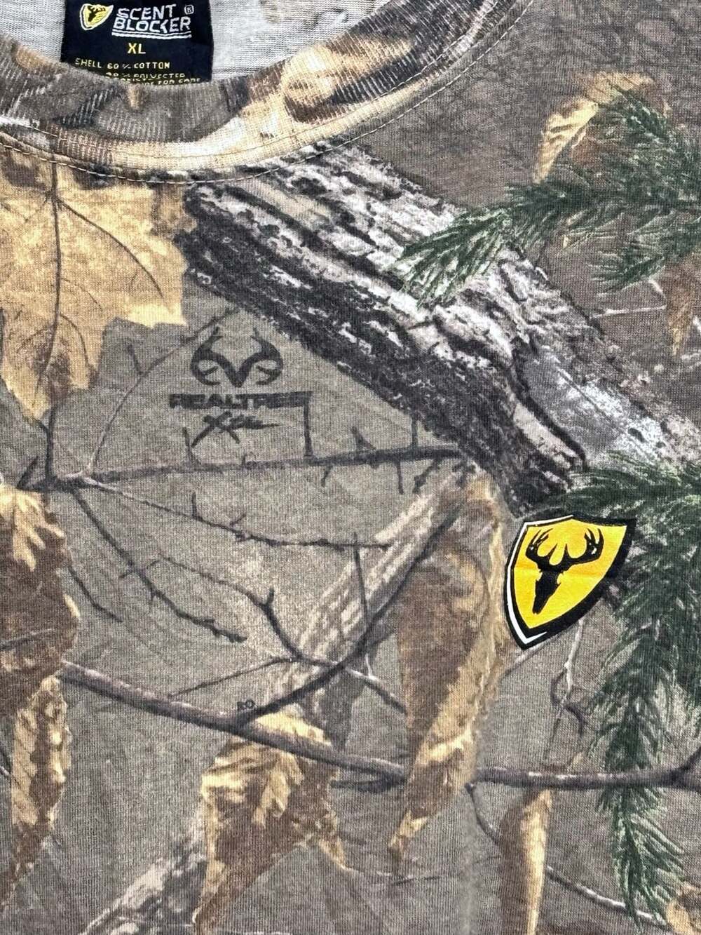 ScentBlocker Realtree Camouflage Hunting T-Shirt Men's Size XL